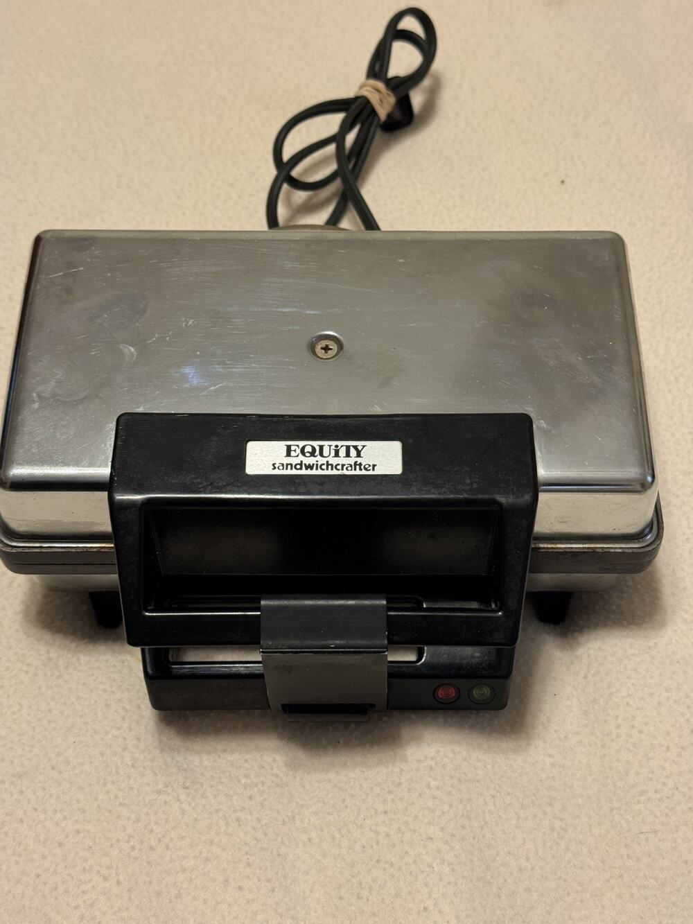 Vintage 70s Chrome Equity Sandwichcrafter Electric Sandwich Grill Tested&Works